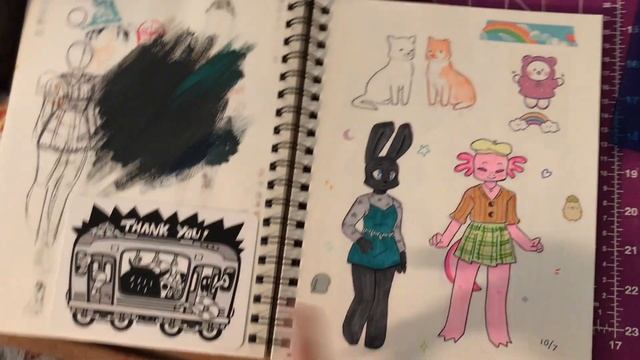 Mixed Media Sketchbook Tour! (ft. cats) смотреть онлайн
