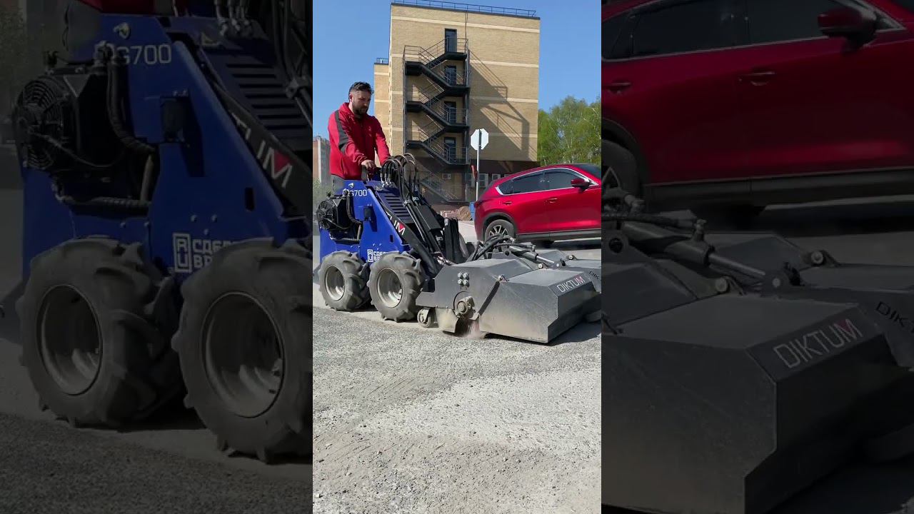 Мини-погрузчик Диктум в городских парках смотреть онлайн