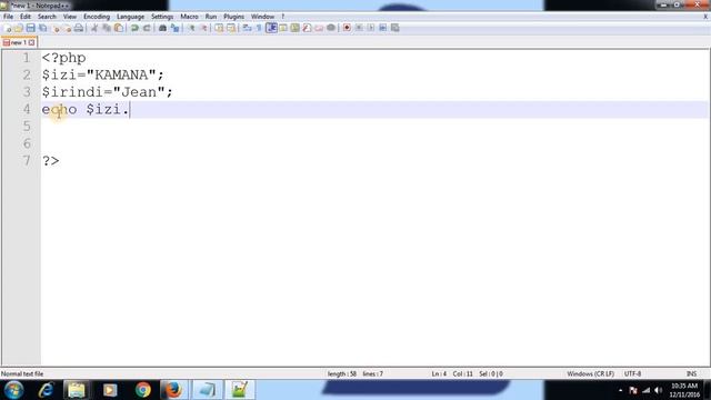 PHP string operators смотреть онлайн