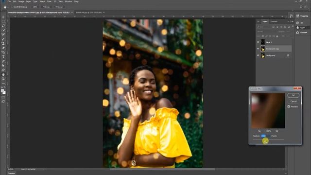 How To Make Confetti Effect On Portrait | Photoshop CC Tutorial Bokeh effect смотреть онлайн