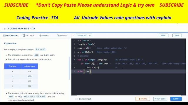 Coding Practice 17A | Unicode Values using Loops | CCBP| #python #code|#nxtwave #idp смотреть онлайн