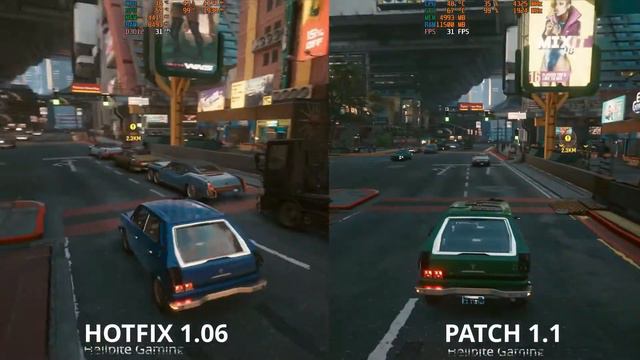 Cyberpunk 2077 | Patch 1.1 vs Hotfix 1.06 | GTX 1060 6GB Details 8GB смотреть онлайн