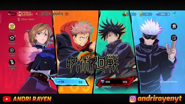PENJELASAN HARGA 1 SKIN JUJUTSU KAISEN! GACHA SKIN GOJO SATORU ! EVENT MLBB X JUJUTSU KAISEN смотреть онлайн