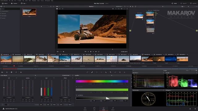 Цветокоррекция в DaVinci Resolve. Как делали color grading в MAD MAX. ( Русский перевод ) смотреть онлайн