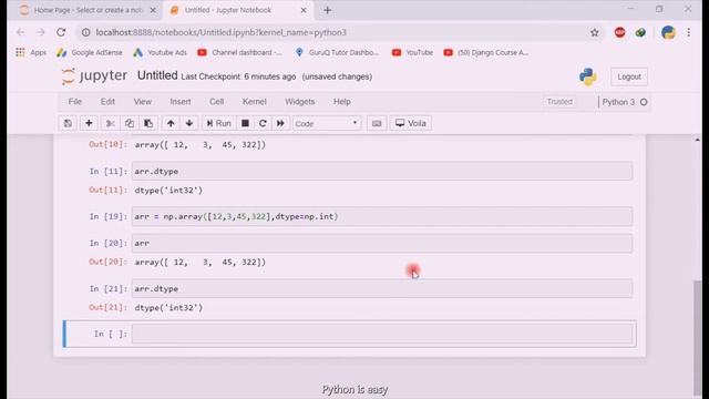#DataScience #numpy Datatype of ndarray | Type conversion of ndarray | hindi | part 3 смотреть онлайн