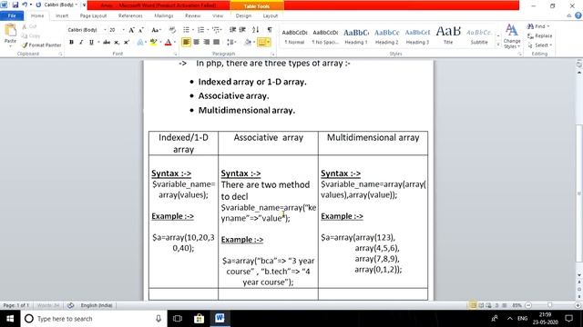 Types of array in php смотреть онлайн