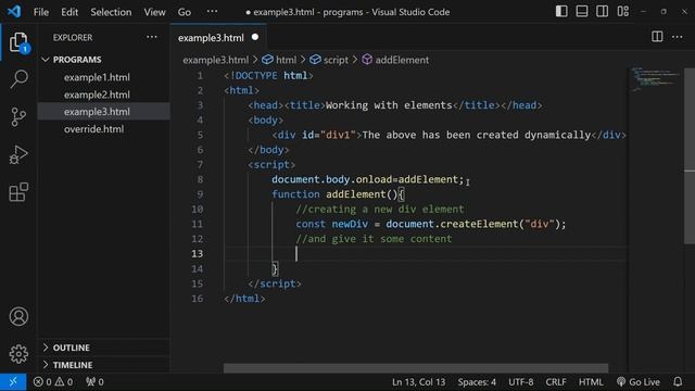 create an element with javascript || Document: createElement() method || javascript programs смотреть онлайн