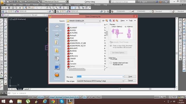 AutoCAD'de Projeyi Farklı Sürüm Olarak Kaydetme смотреть онлайн