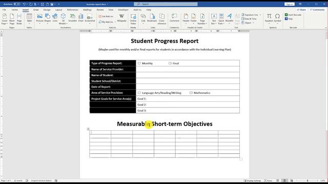 How to Make Student Progress Report in MS Word | DIY Tutorial смотреть онлайн