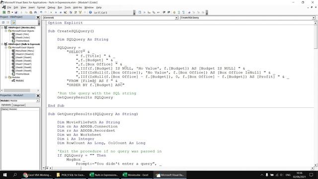 Excel VBA Introduction Part 58.9 - SQL for Excel Files - Nulls in Expressions смотреть онлайн