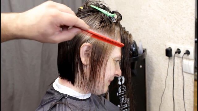 Каре , стрижка линия. women's haircut смотреть онлайн