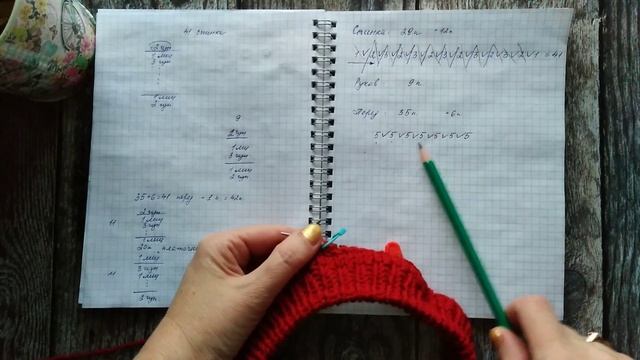 Мужской свитер. Часть 4. Первый ряд реглана, распределение узора. смотреть онлайн