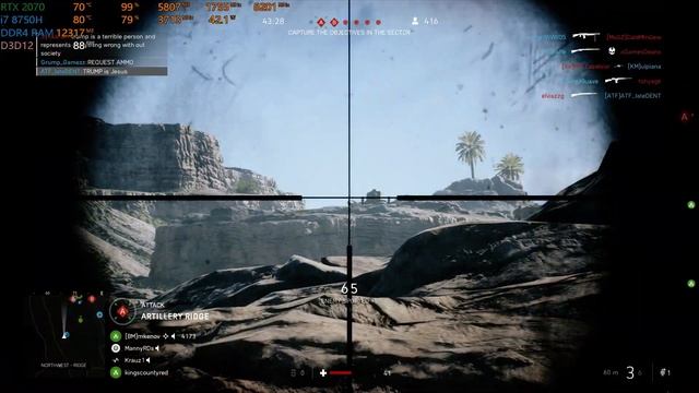 Battlefield 5 / i7 8750H / RTX 2070 / MSI GE75 Raider / RTX ON / DLSS ON / Ultra Settings смотреть онлайн