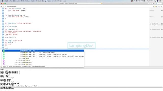 Tutorial Swift - 13 Manipulasi String Swift (String Literals & Multiline String Literals) смотреть онлайн