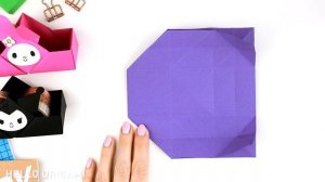 Оригами Коробочка Куроми и Мелоди | Органайзер из бумаги | Origami Paper Box Kuromi & Melody