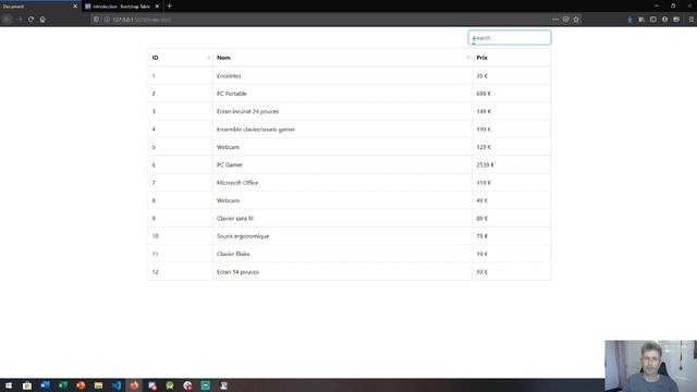 Utilisation de Bootstrap Table смотреть онлайн