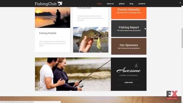 Fishing Club WordPress Theme TMT | Free Template Wibawa Gale смотреть онлайн
