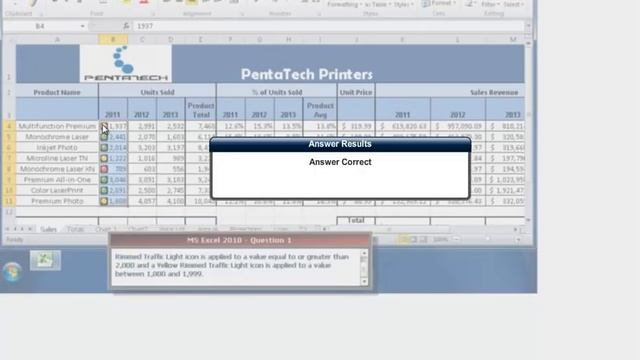 SAM Skill Conditional Formatting Excel 2010 смотреть онлайн