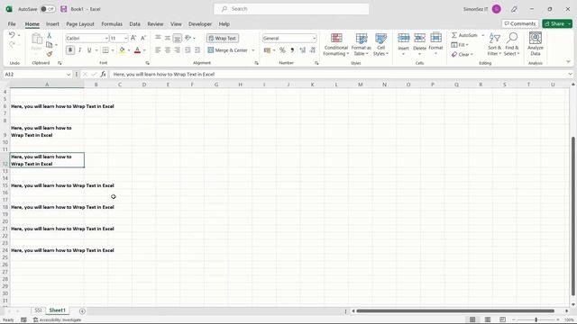 How to Wrap Text in Microsoft Excel смотреть онлайн