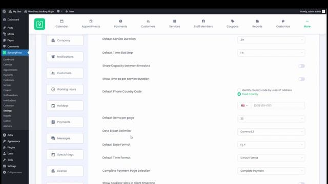 Overview of the BookingPress Plugin's General Settings смотреть онлайн