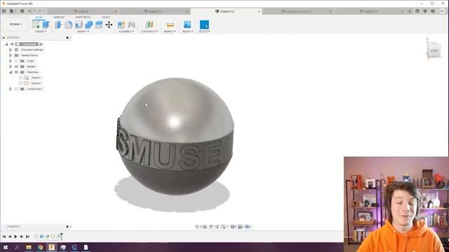 Wrap Text in Fusion 360 using Emboss (FINALLY!!!) смотреть онлайн