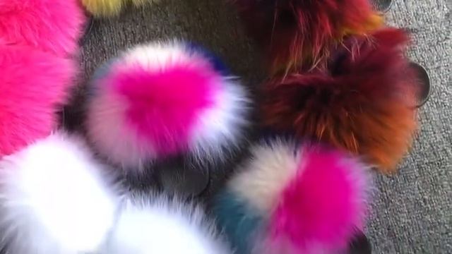 Летняя детская обувь, детские тапочки из натурального лисьего меха, пушистые шлепанцы меха енота смотреть онлайн