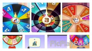 My talking Angela My talking ginger and My Talking tom friends spin the wheel