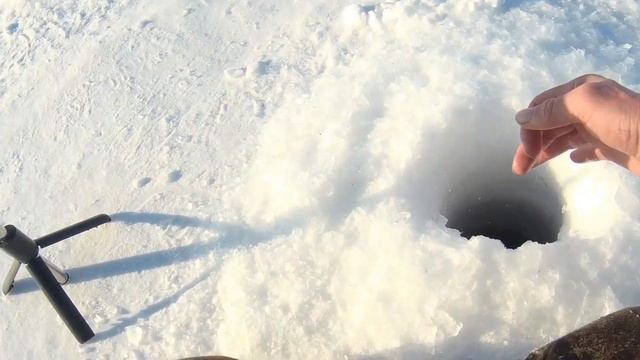 КРУПНЫЕ ОКУНЯ НА МОРМЫШКУ! Мормышка рулит! Нашёл заветную лунку! Рыбалка в декабре! смотреть онлайн