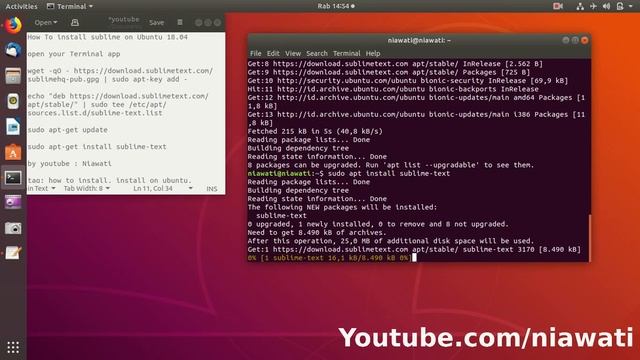 How To install Sublime in Ubuntu 18.04 Bionic смотреть онлайн