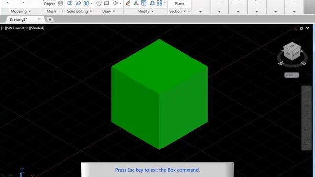 How to draw 3d cube using AutoCAD Box command смотреть онлайн