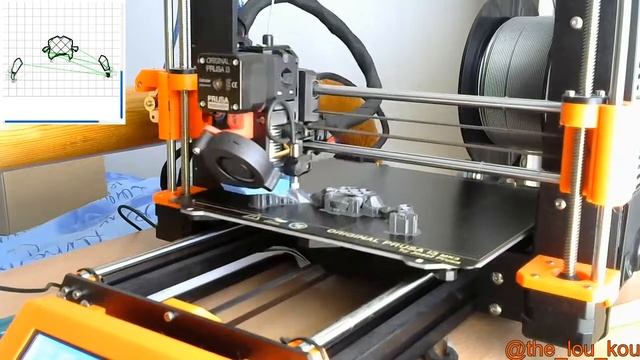 Geodude 3D printing timelapse, with GCODE visualizer - Prusa MK3 смотреть онлайн