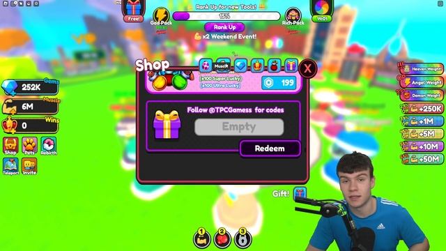 *NEW* ALL WORKING BOSS UPDATE CODES FOR STRONG MUSCLE SIMULATOR ROBLOX STRONG MUSCLE SIMULATOR CODE смотреть онлайн