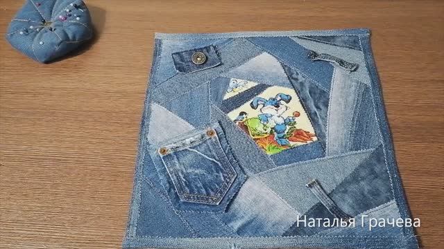 Новогоднее джинсовое панно 2021 года. смотреть онлайн