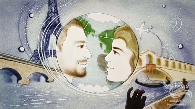 Заказать песочное шоу на свадьбу, юбилей и корпоратив в Москве - песочное видеопоздравление смотреть онлайн