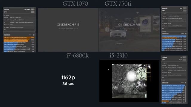 Cinebench R15 - i7 6800k / GTX 1070 VS i5 2310 / GTX 750ti смотреть онлайн