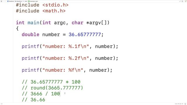 Round A Double To A Specific Number Of Decimal Places | C Programming Example смотреть онлайн