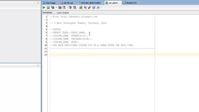 DATATYPES in Oracle Database смотреть онлайн