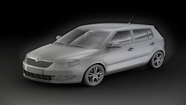 3D Model of Skoda Fabia HTP 5J Facelift 2010 Review смотреть онлайн