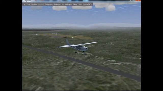 FlightGear tutorial 7 - учебное видео 7 - полет по кругу смотреть онлайн
