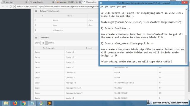 #14 Make Dating / Social Networking Website in Laravel 5.6 | Admin Panel | View Users смотреть онлайн