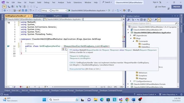 Clean Architecture | CQRS | Mediator | Query Handler for Lists смотреть онлайн