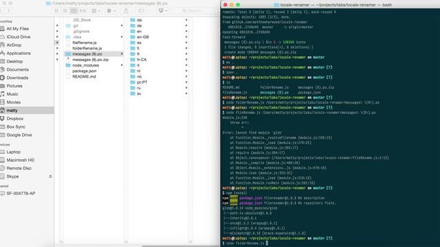 Rename folders and files in nodeJS смотреть онлайн