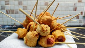 Закуска улёт. Сосиски в обалденном кляре. Сосиски в кляре рецепт.