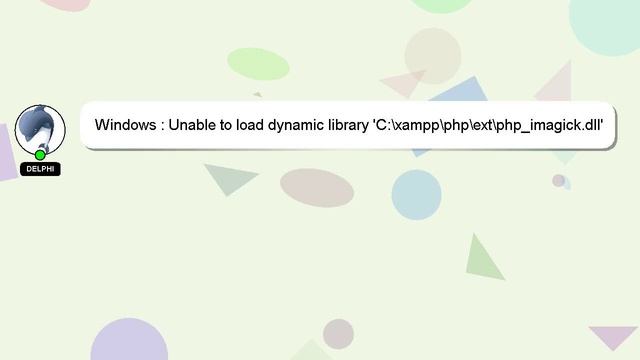 Windows : Unable to load dynamic library 'C:\xampp\php\ext\php_imagick.dll' - The specified module смотреть онлайн