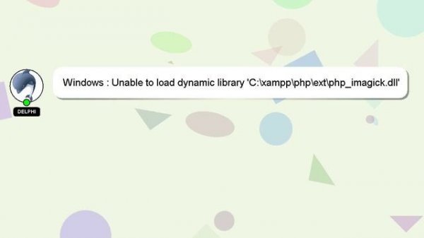 Windows : Unable to load dynamic library 'C:\xampp\php\ext\php_imagick.dll' - The specified module
