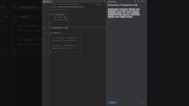 Kotlin - Extension Property Programming check square смотреть онлайн