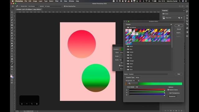 GRADIENT TOOL Photoshop Tutorial - English смотреть онлайн