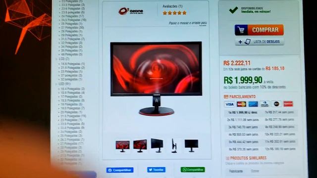 O MELHOR CUSTO BENEFÍCIO, MONITOR OZONE DSP24 240 Hz REGULÁVEL, E OC 265Hz смотреть онлайн