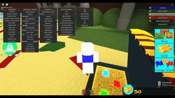 Build a boat for treasure! gui pastebin