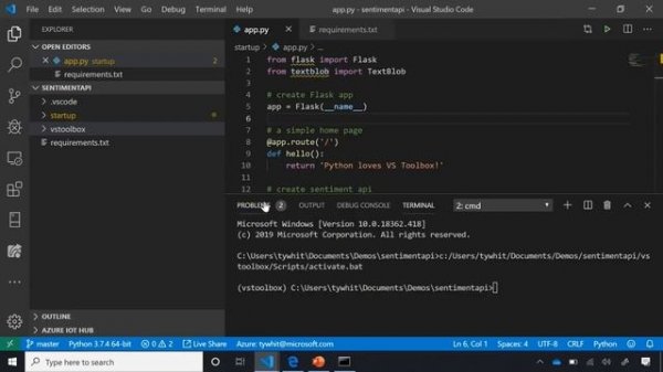 Getting started with Python | Visual studio code |